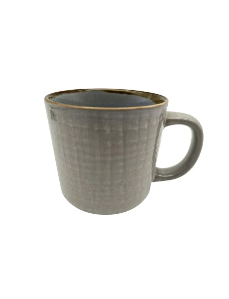 MUG CERAMICA 414ML 9X9CM TEXTURADO GRIS MUG CERAMICA 414ML 9X9CM TEXTURADO GRIS