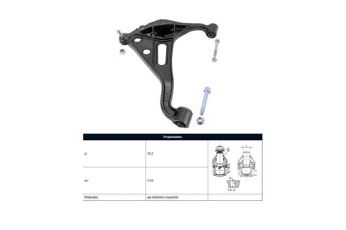 Parilla De Suspension Delantera Suzuki Grand Vitara 98-04 Izq Parilla De Suspension Delantera Suzuki Grand Vitara 98-04 Izq