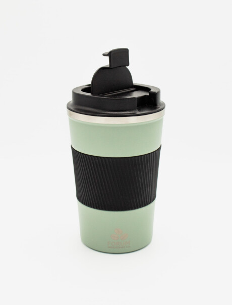 Vaso Térmico P/Café C/Tapa Antivuelco 380ml Verde