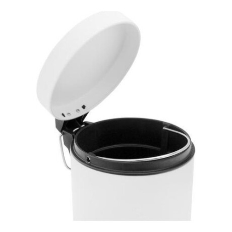 Papelera acero inoxidable con pedal Just Home Collection 3 lt Blanco