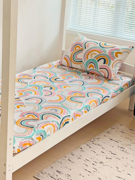 JUEGO DE SABANAS GEOMETRIC MULTICOLOR