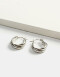 Aros Argollas Metal Aretes Argollas Entrelazadas - Plateado Rodio