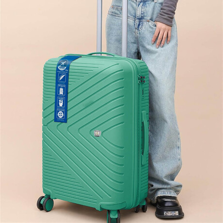 Set X3 Valijas De Viaje Rígidas 4 ruedas 20, 24 y 28 Verde