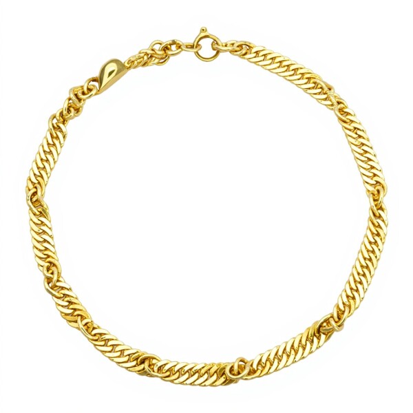 Pulsera Singapur-Oro bajo-Sin Piedra-PU8055 sinpiedra