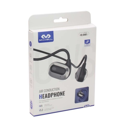 Auricular Miccell Inalámbrico BT VQ-BH81 Sports Negro Auricular Miccell Inalámbrico BT VQ-BH81 Sports Negro