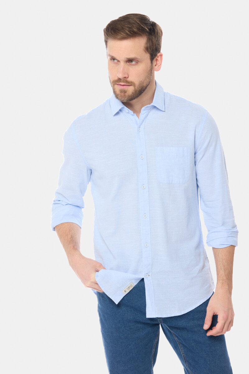 CAMISA DE LINO - Azul 