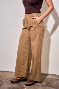 Pantalon Gingham Marron