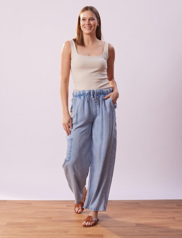 Pantalon Lyocell Cargo JEAN