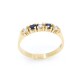 Anillo medio sin fin en oro 18K con brillantes y zafiros Anillo medio sin fin en oro 18K con brillantes y zafiros