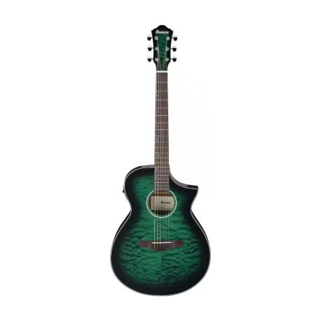 Guitarra Electro Acustica Ibanez Aewc16qa-teh Transparent Emerald Burst High Gloss Top Guitarra Electro Acustica Ibanez Aewc16qa-teh Transparent Emerald Burst High Gloss Top