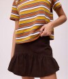 FALDA ULA COURO Chocolate