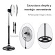 Ventilador De Metal Pie Negro Negro