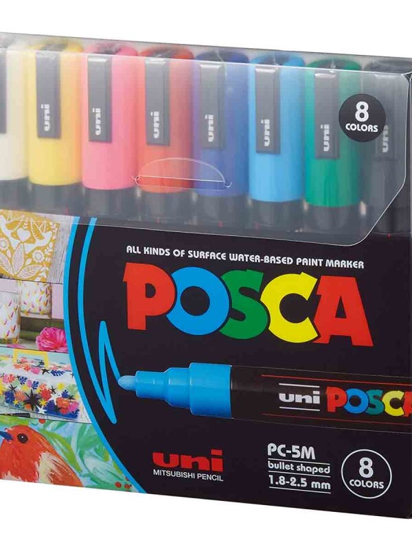 SET MARCADOR UNI POCSA 2.5MM 8 UNIDADES COLORES N/A