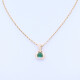 Colgante oro 18k 2 tonos con esmeralda oval y brillante. Colgante oro 18k 2 tonos con esmeralda oval y brillante.