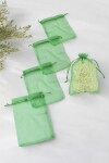 Pack x 100 - Bolsas organza 12x17 cm VERDE