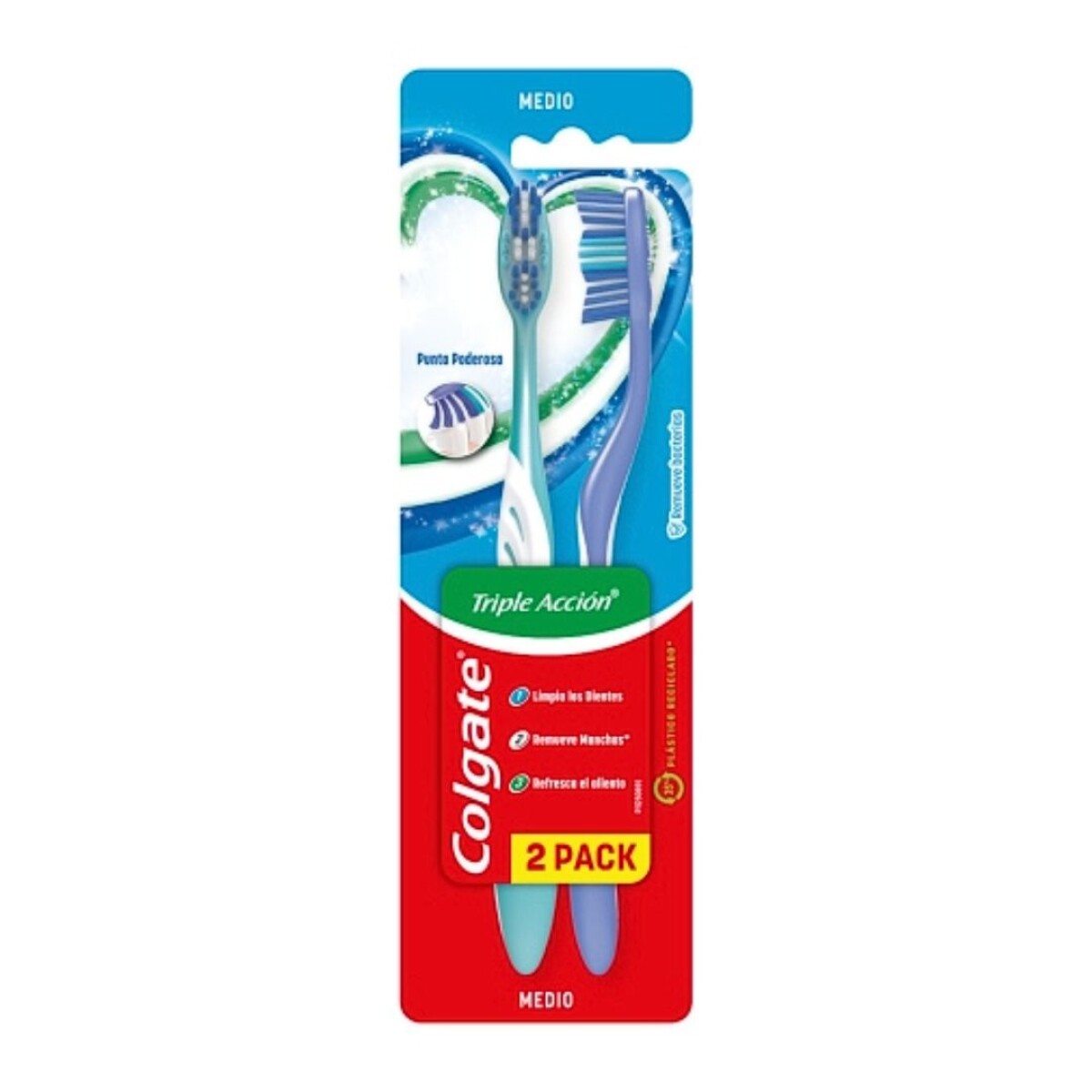 Colgate Triple Acción Cepillo Dental Pack x2 
