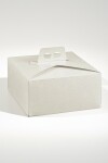 CAJA TORTA 23X23X12 cm PELLE BIANCO