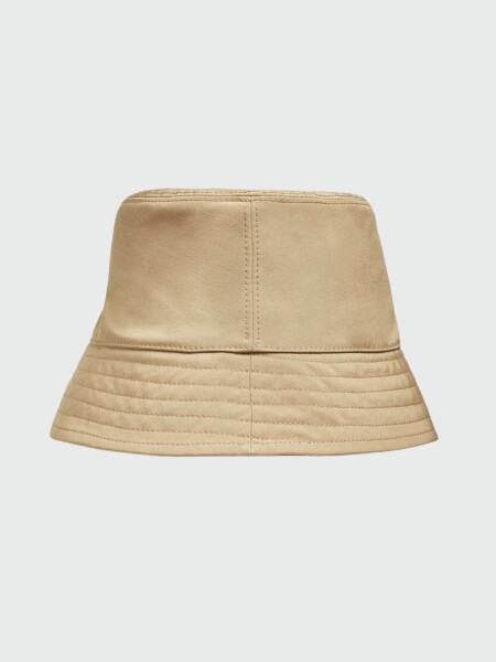 Moncler - Gorro de Pescador de Algodón Beige Claro