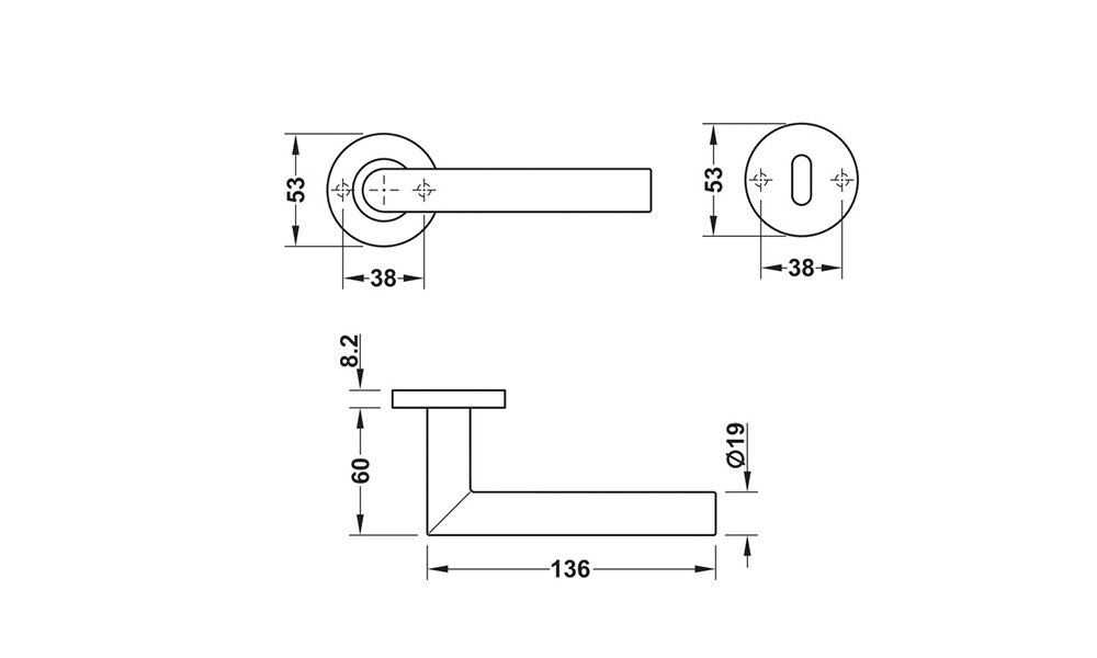 Manija para puerta grafito 903.91.103 oval Manija Para Puerta Grafito 903.91.103 Oval