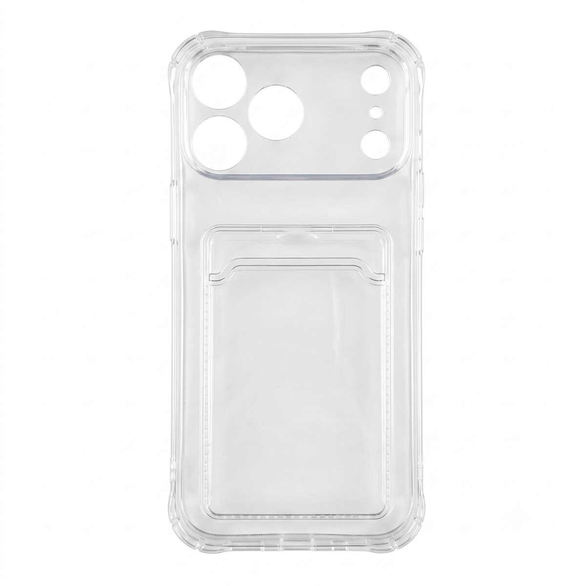 Estuche TPU Para IPhone 17 Transparente con Tarjetero 