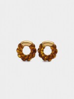 Pendientes Aro De Resina marron