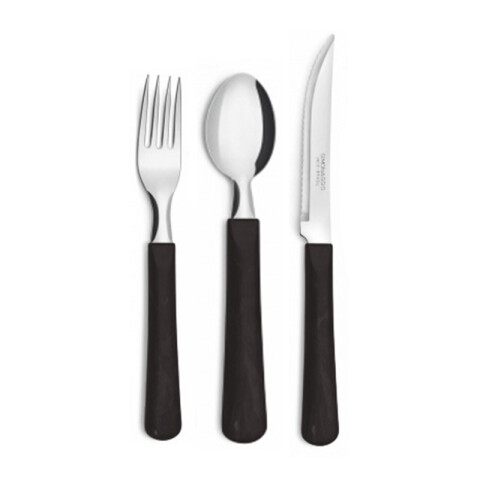 Set X3 Cubiertos Elementos de Simonaggio GRIS OSCURO