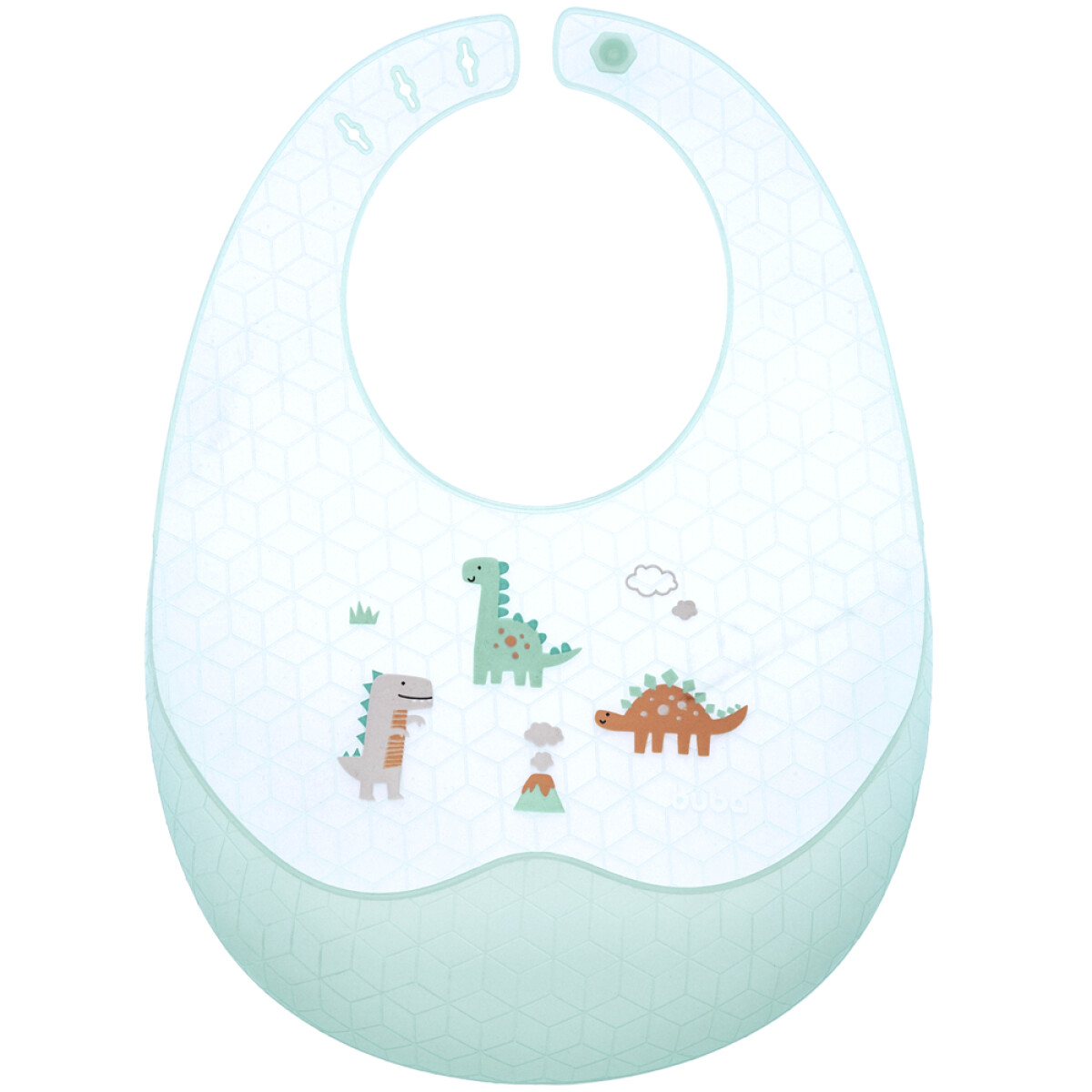 Babero silicona con estuche de viaje - verde agua 