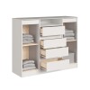 Cómoda Alba 4 Cajones 2 Puertas Blanco Cómoda Alba 4 Cajones 2 Puertas Blanco