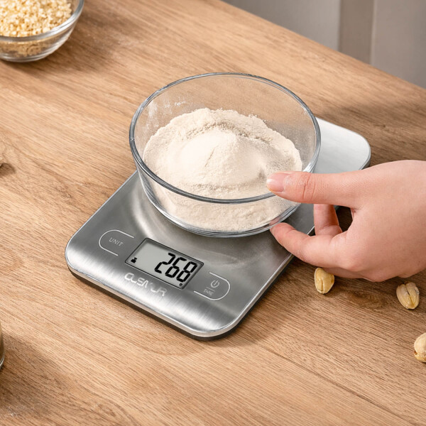 Balanza Digital de Cocina IMBACK con Precisión 1g a 5kg, Acero Inoxidable Color Plateado Balanza Digital de Cocina IMBACK con Precisión 1g a 5kg, Acero Inoxidable Color Plateado