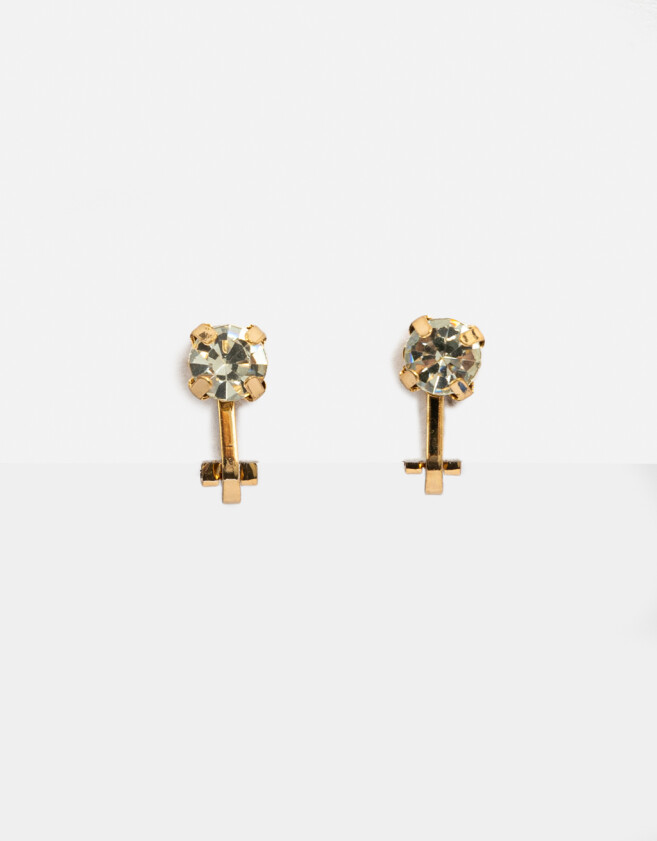 Aros Clips Con strass Aros Clips Con Strass - Dorado