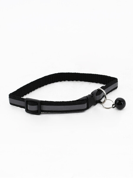 COLLAR CAT CAMPANA REFLEX NEGRO