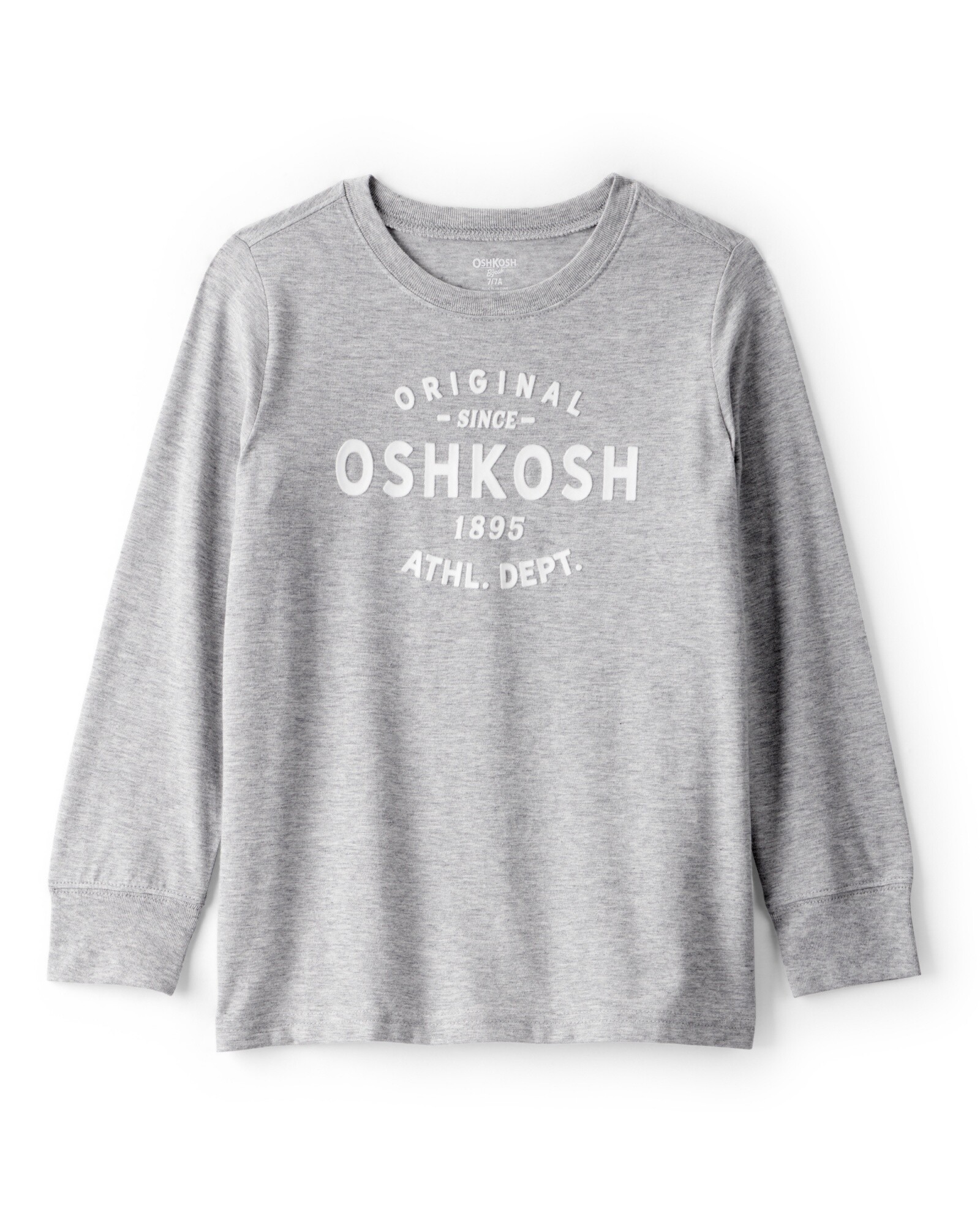 Remera de algodón, gris, con logo Sin color