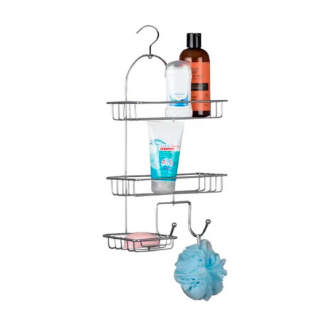 Organizador De Ducha Metálico Práctico Elegante Plateado