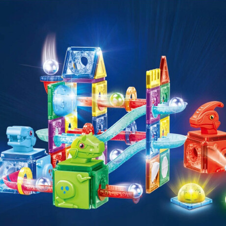 Juego Bloques Magneticos Dinosaurios C/luz 123pcs Juego Bloques Magneticos Dinosaurios C/luz 123pcs