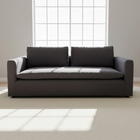 SOFÁ 3 CUERPOS TELA GRIS NUNU GRIS OSC