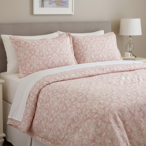 Juego Sábanas Queen Size Bukara 100% Microfibra 255-1 ARABESCO ROSA