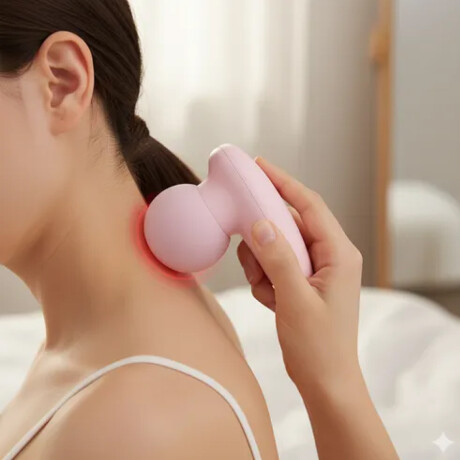 Mini masajeador inalámbrico recargable Rosado