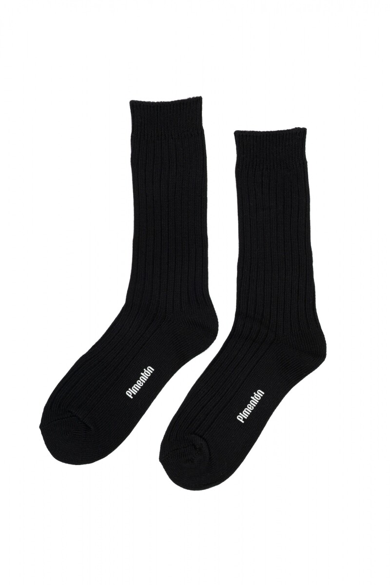 Media Larga Rib - Negro 