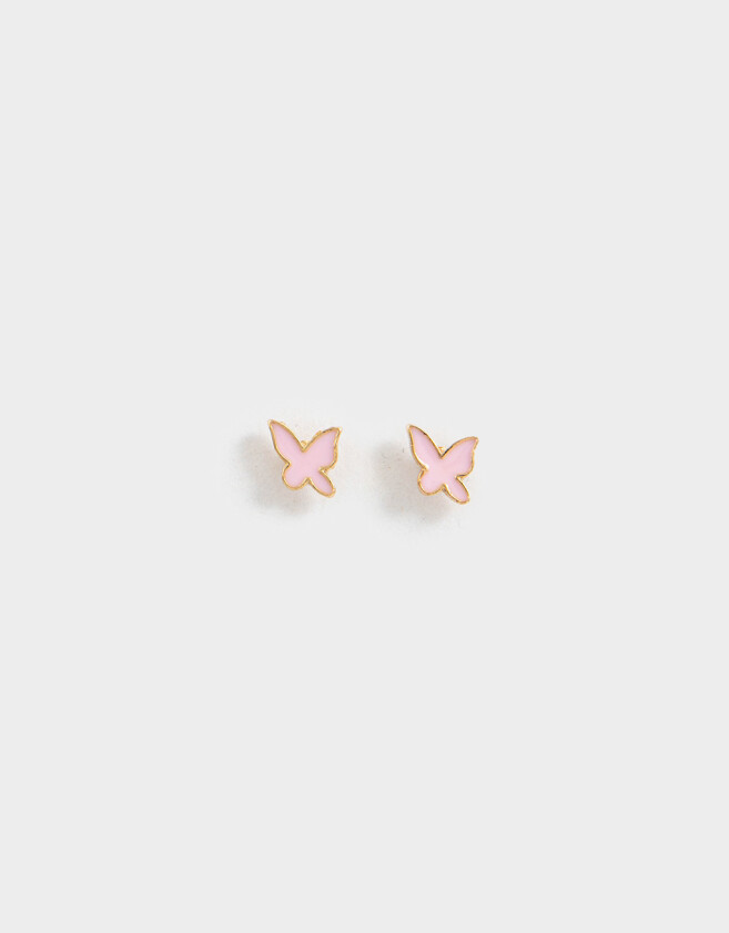 Aros Pasantes Con Mariposas Aros Pasantes De Mariposa - Dorado