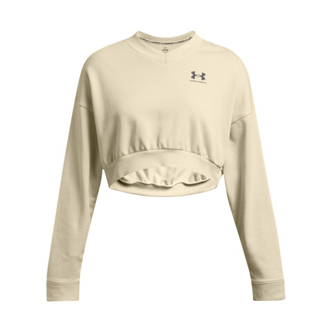 UA Rival Terry OS Crop Crw-BRN BRN-273