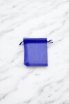 Bolsa organza 8x11 cm. AZUL