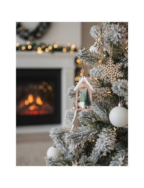 COLGANTE CASITA MADERA 15X9CM. COLGANTE CASITA MADERA 15X9CM.