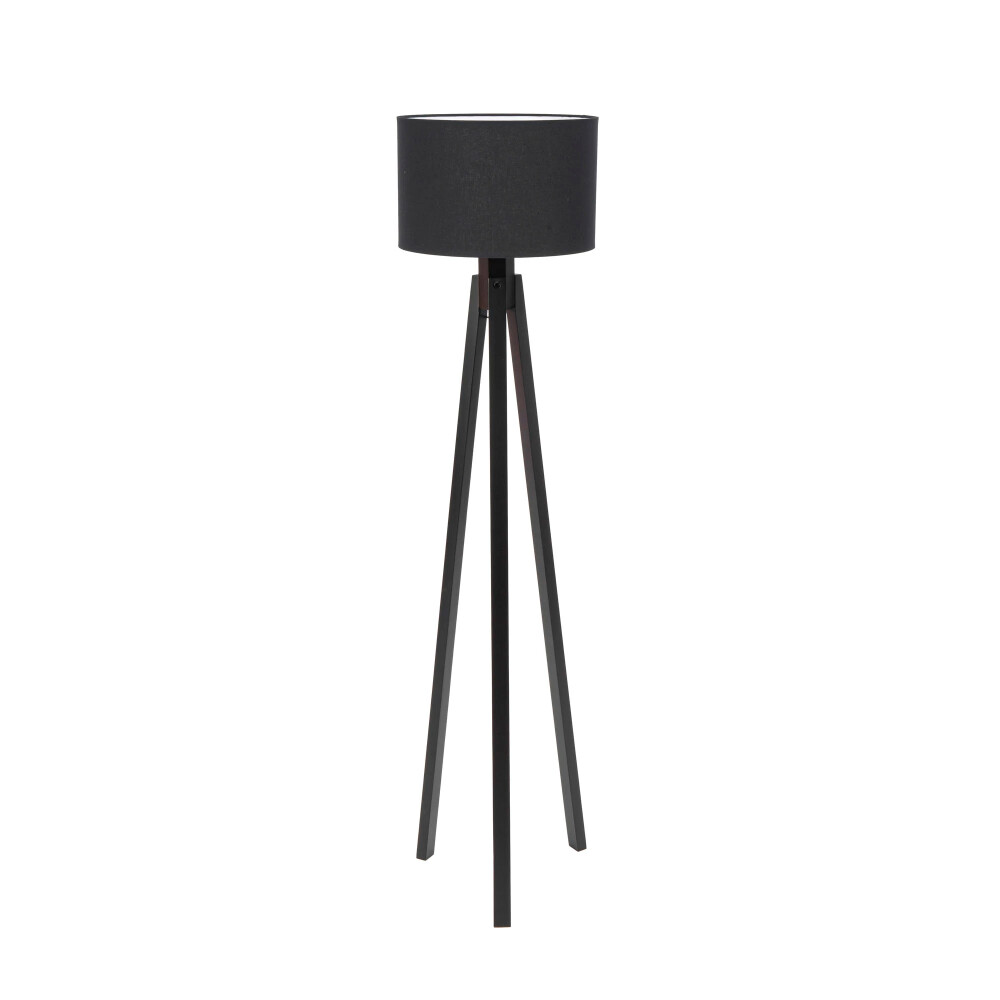 LÁMPARA NEGRO MADERA 3204
