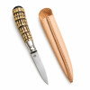 Cuchillo Artesanal Acero de Carbono Mango Simil Tatu y Vaina de Cuero N°6 Cuchillo Artesanal Acero de Carbono Mango Simil Tatu y Vaina de Cuero N°6