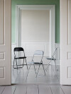 Silla plegable VIUF polipiel/acero negro Silla plegable VIUF polipiel/acero negro