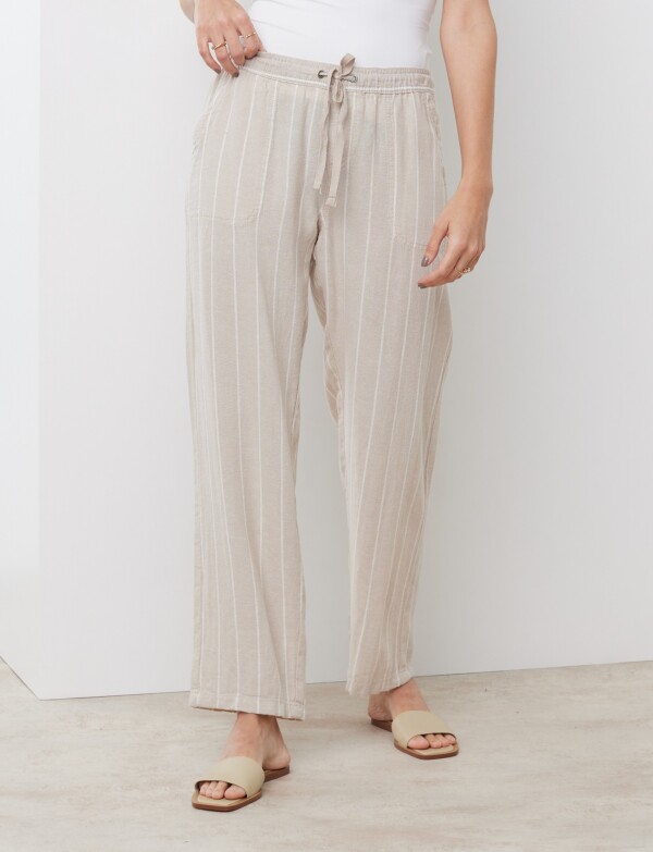 Pantalon Lino BEIGE