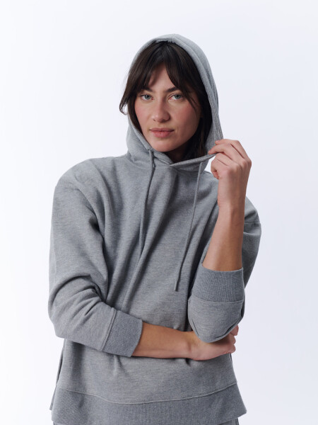 Canguro deportivo Oversize Gris Melange