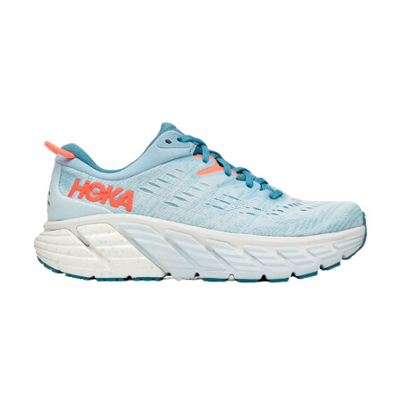Championes Hoka W Gaviota 4 Light Blue & Orange