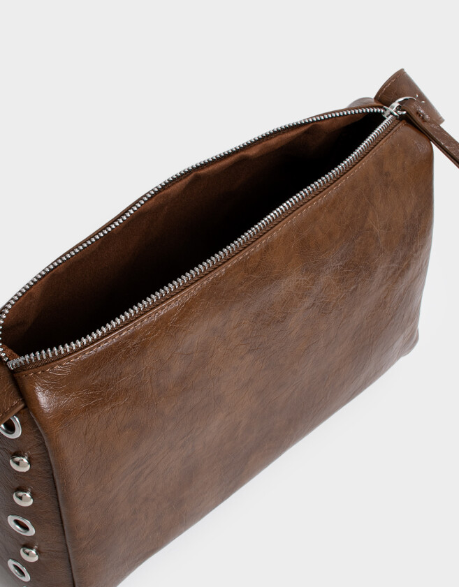 Bandoleras Bandolera Tachas Chocolate - Marron Chocolate