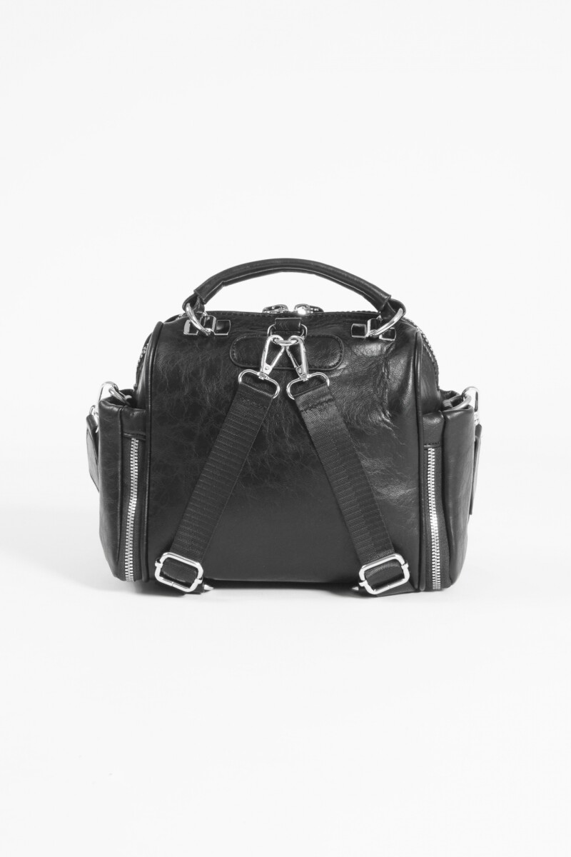 Mochila bandolera con bolsillo negro